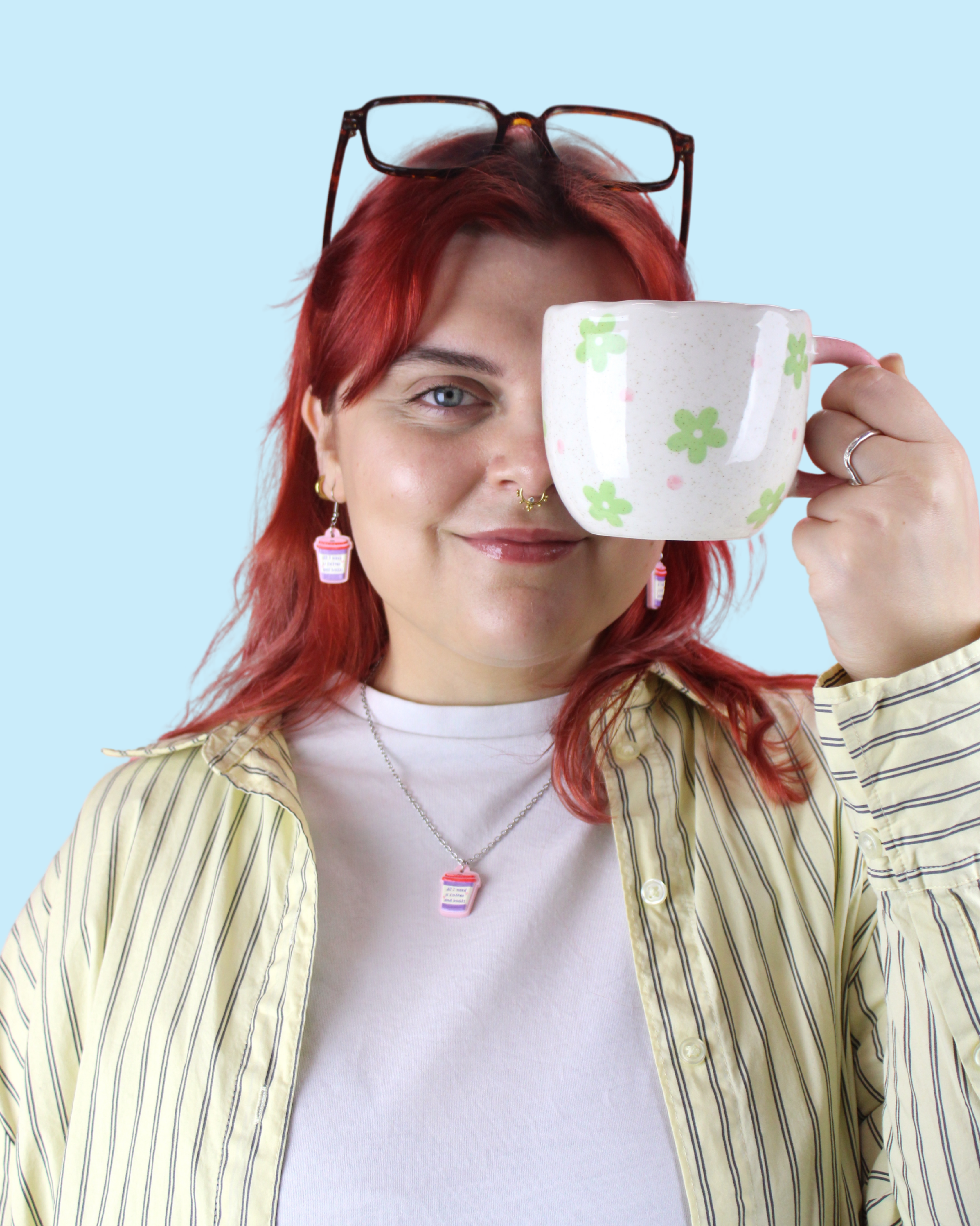 All I Need Is Coffee And Books Earrings