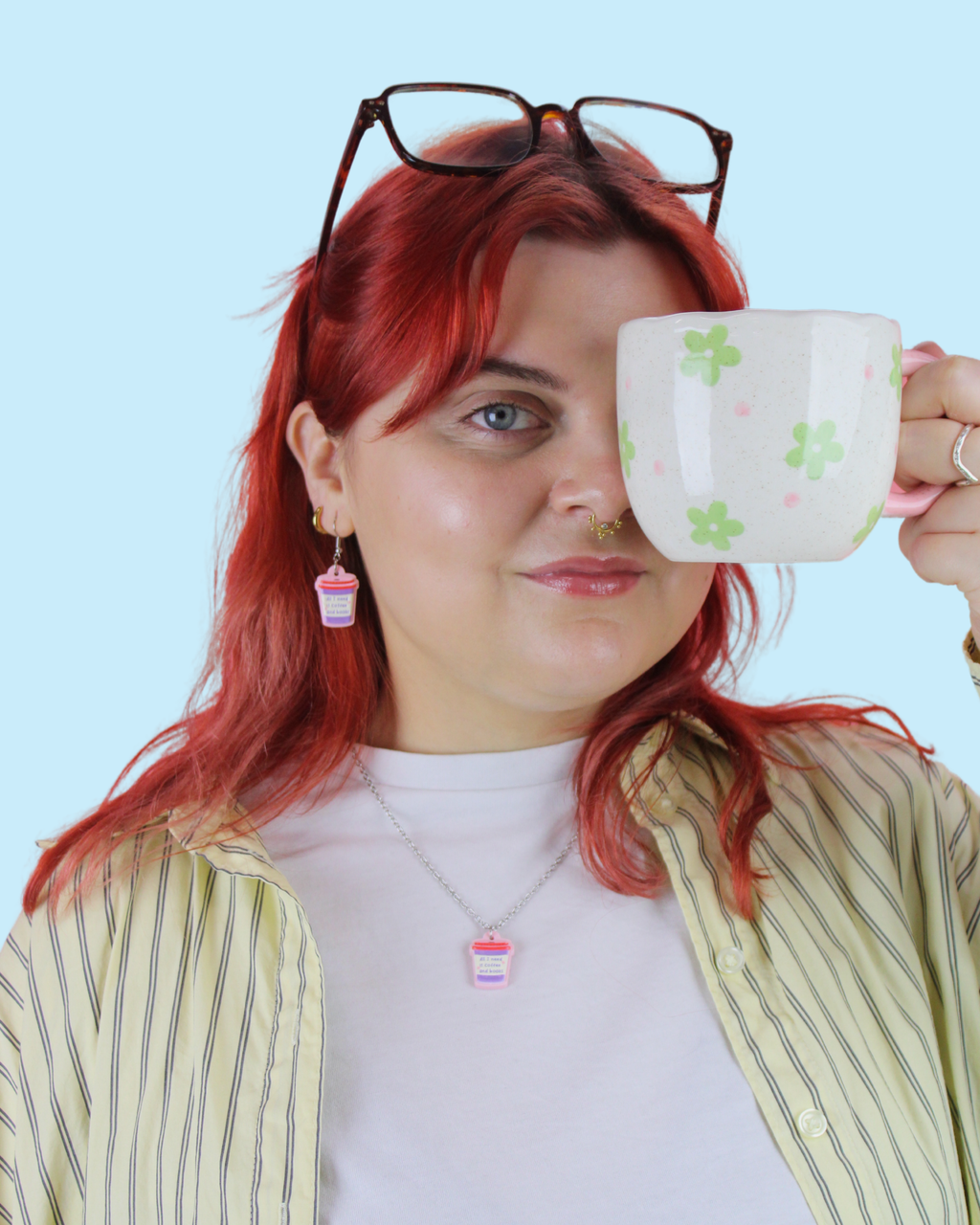 All I Need Is Coffee And Books Earrings