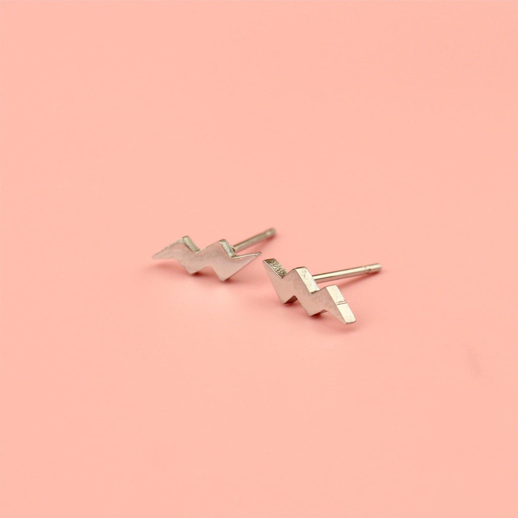 Amped Up Lightning Bolt Stud Earrings