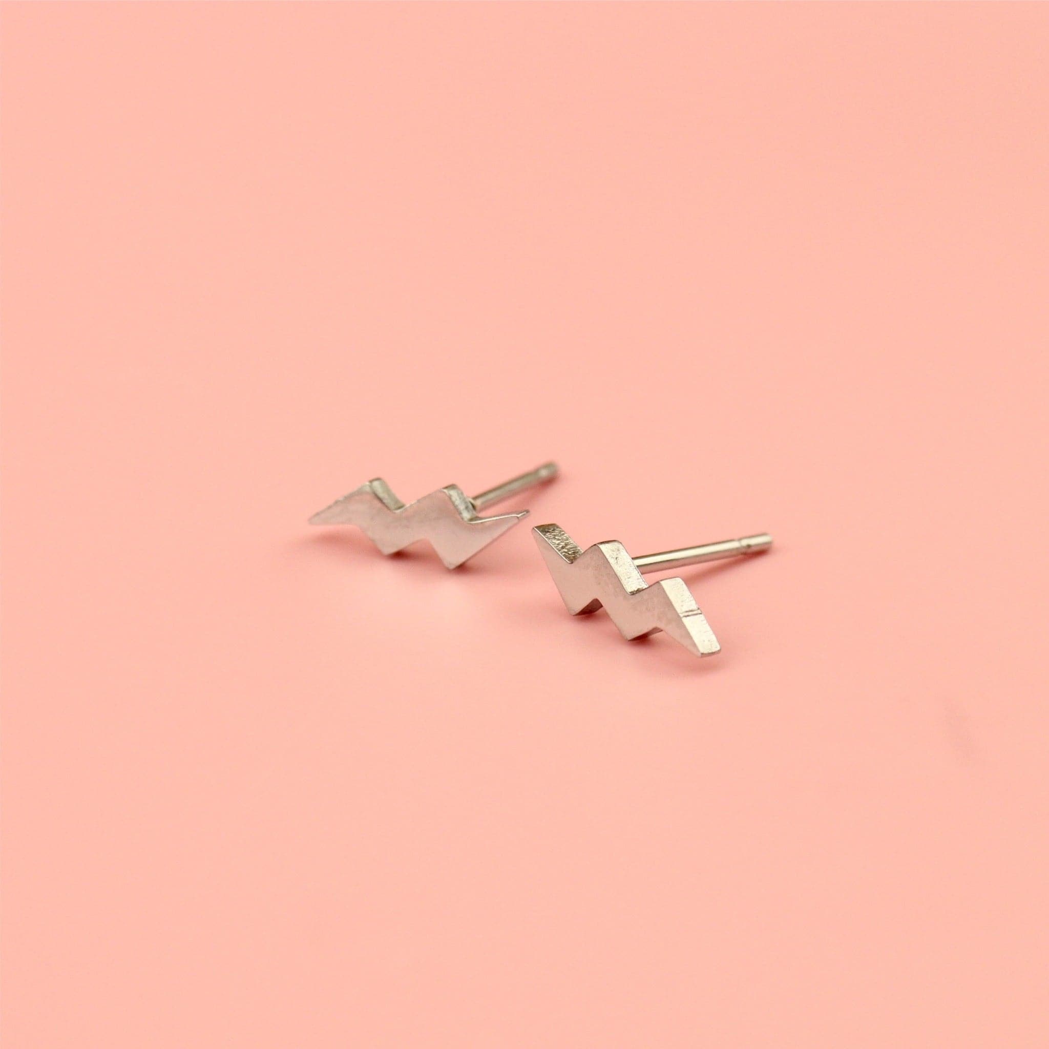 Amped Up Lightning Bolt Stud Earrings