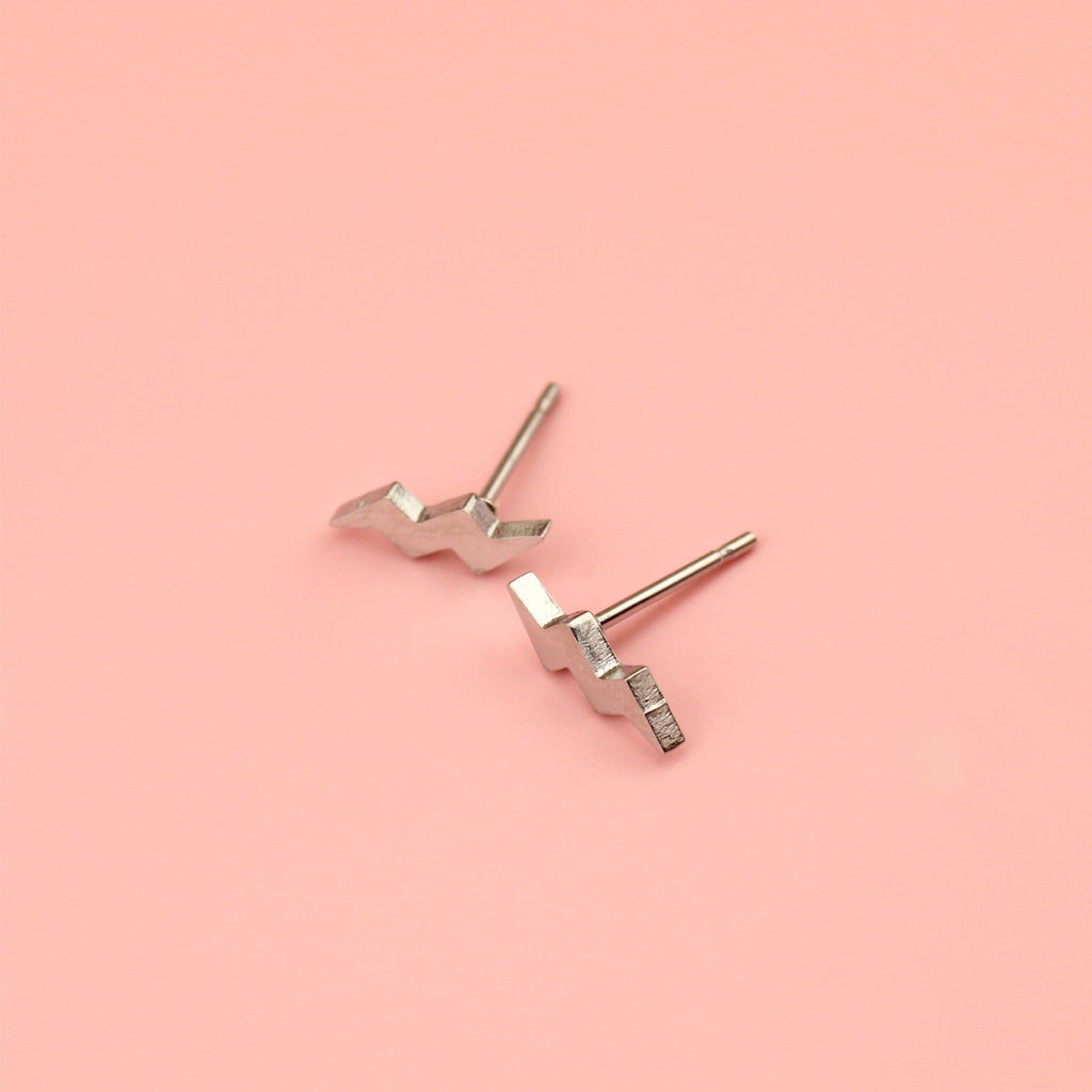 Amped Up Lightning Bolt Stud Earrings