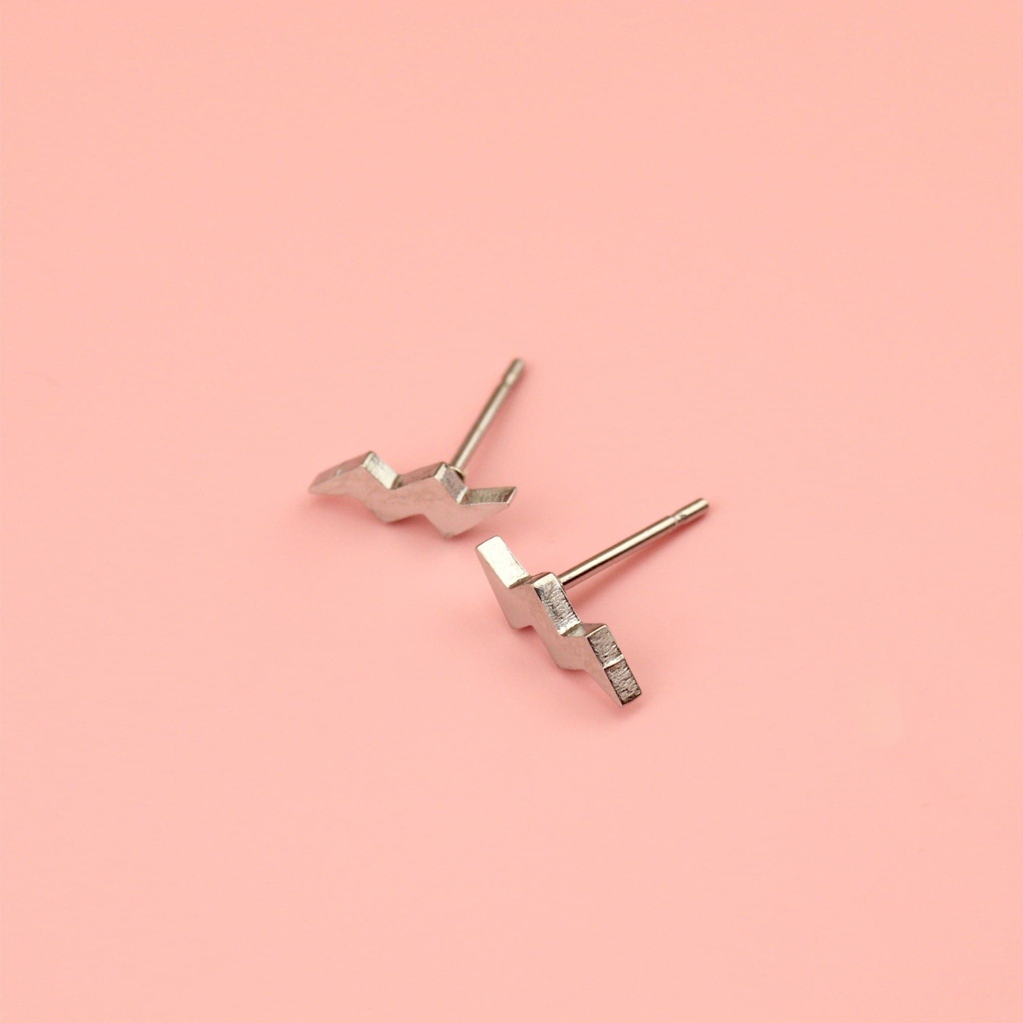 Amped Up Lightning Bolt Stud Earrings