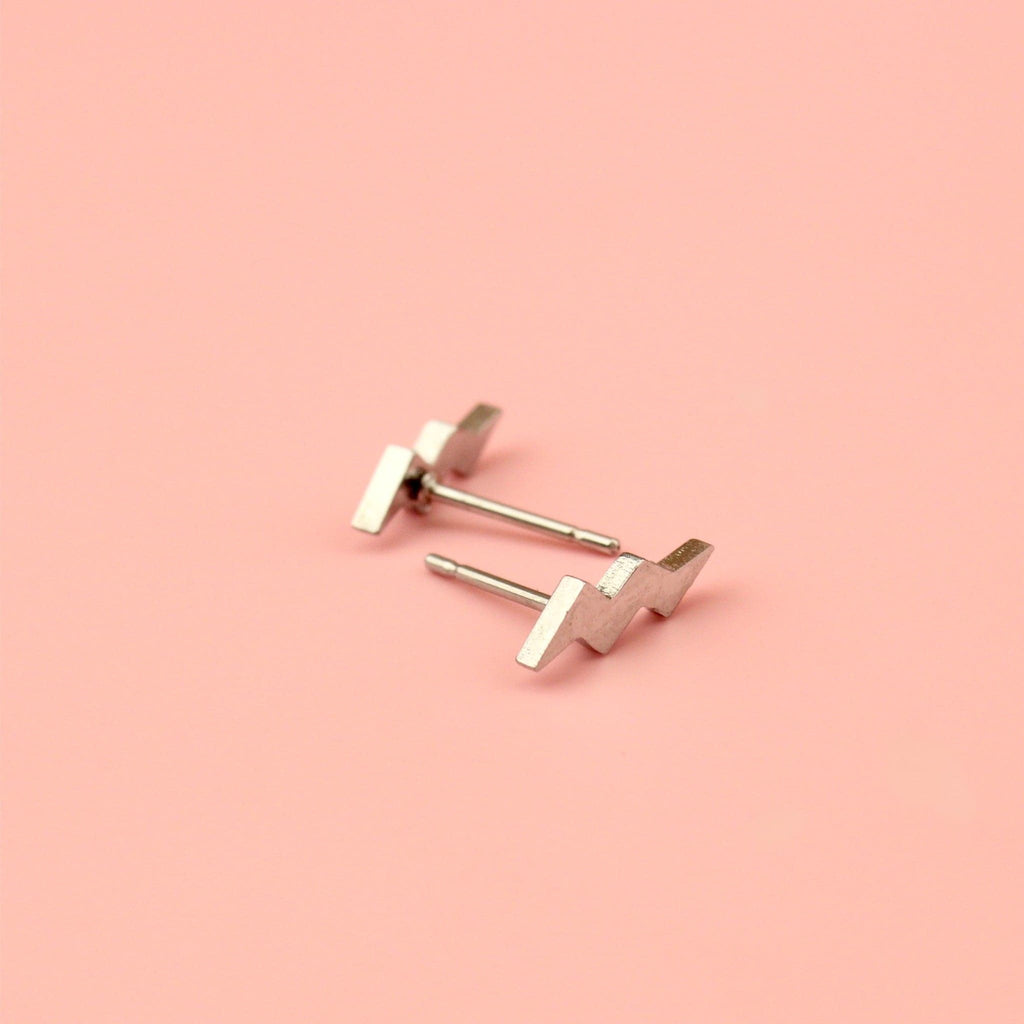 Amped Up Lightning Bolt Stud Earrings