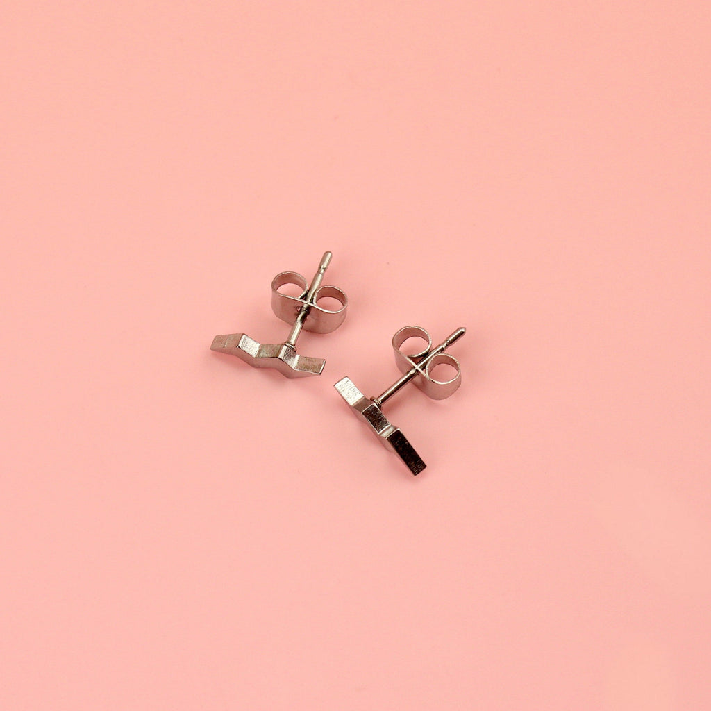 Amped Up Lightning Bolt Stud Earrings