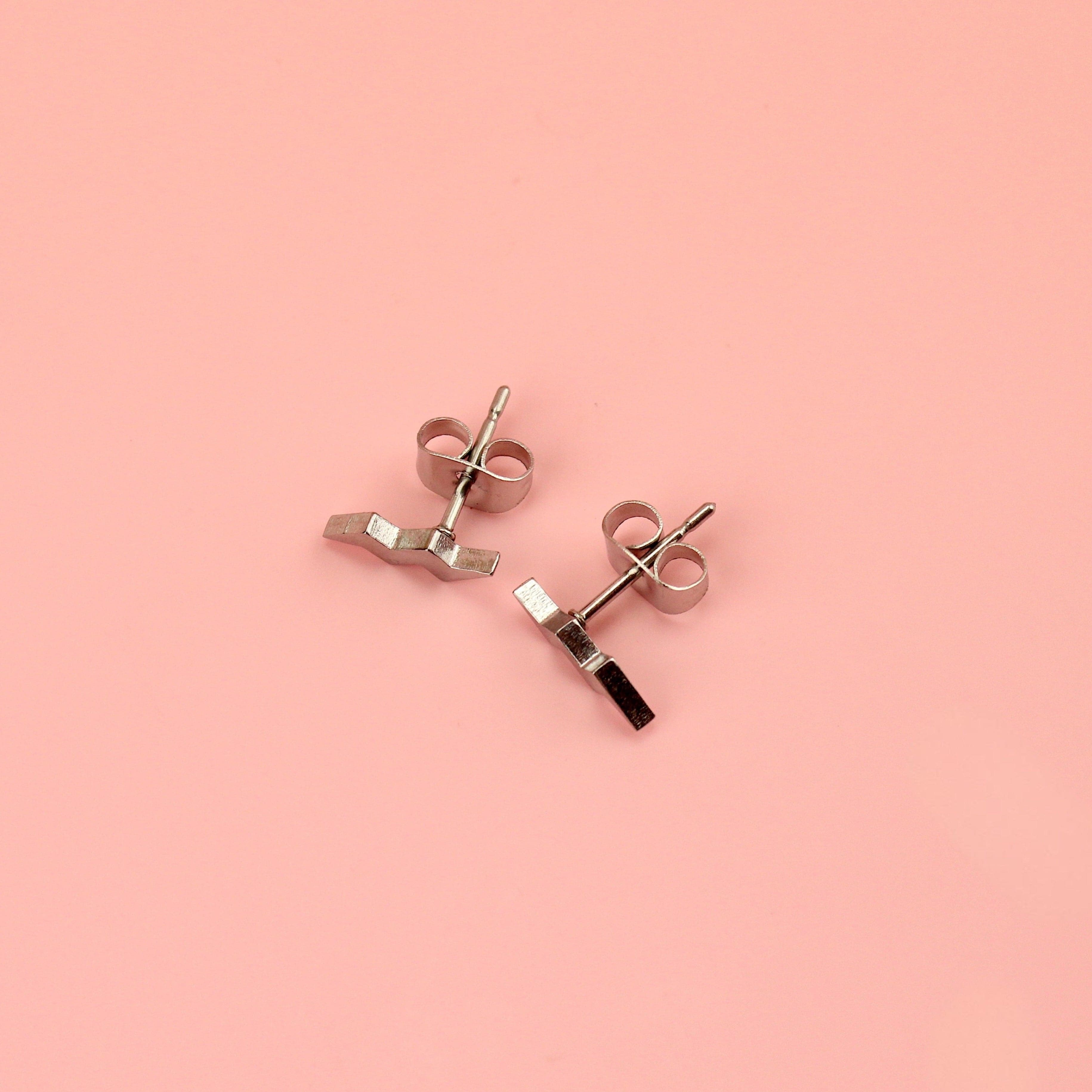 Amped Up Lightning Bolt Stud Earrings