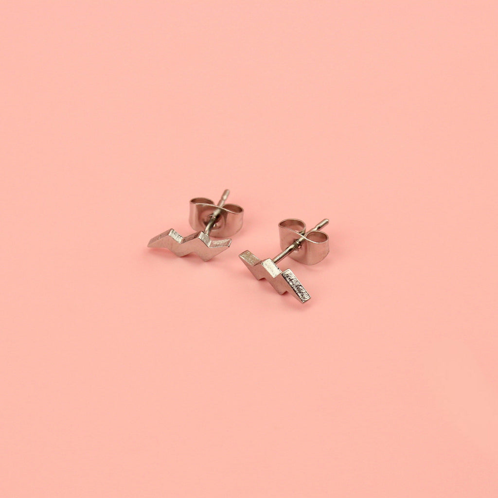 Amped Up Lightning Bolt Stud Earrings