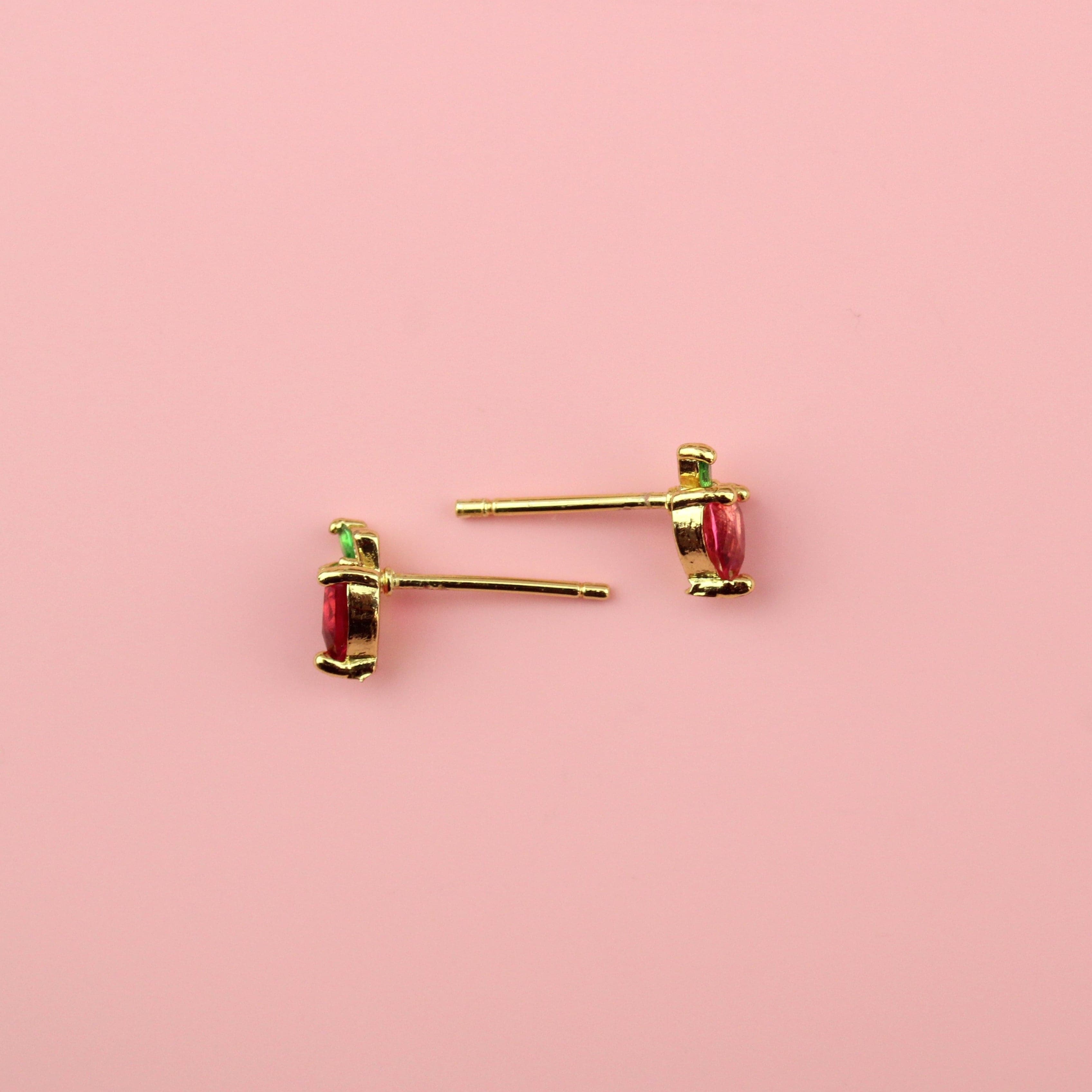An Apple A Day Stud Earrings