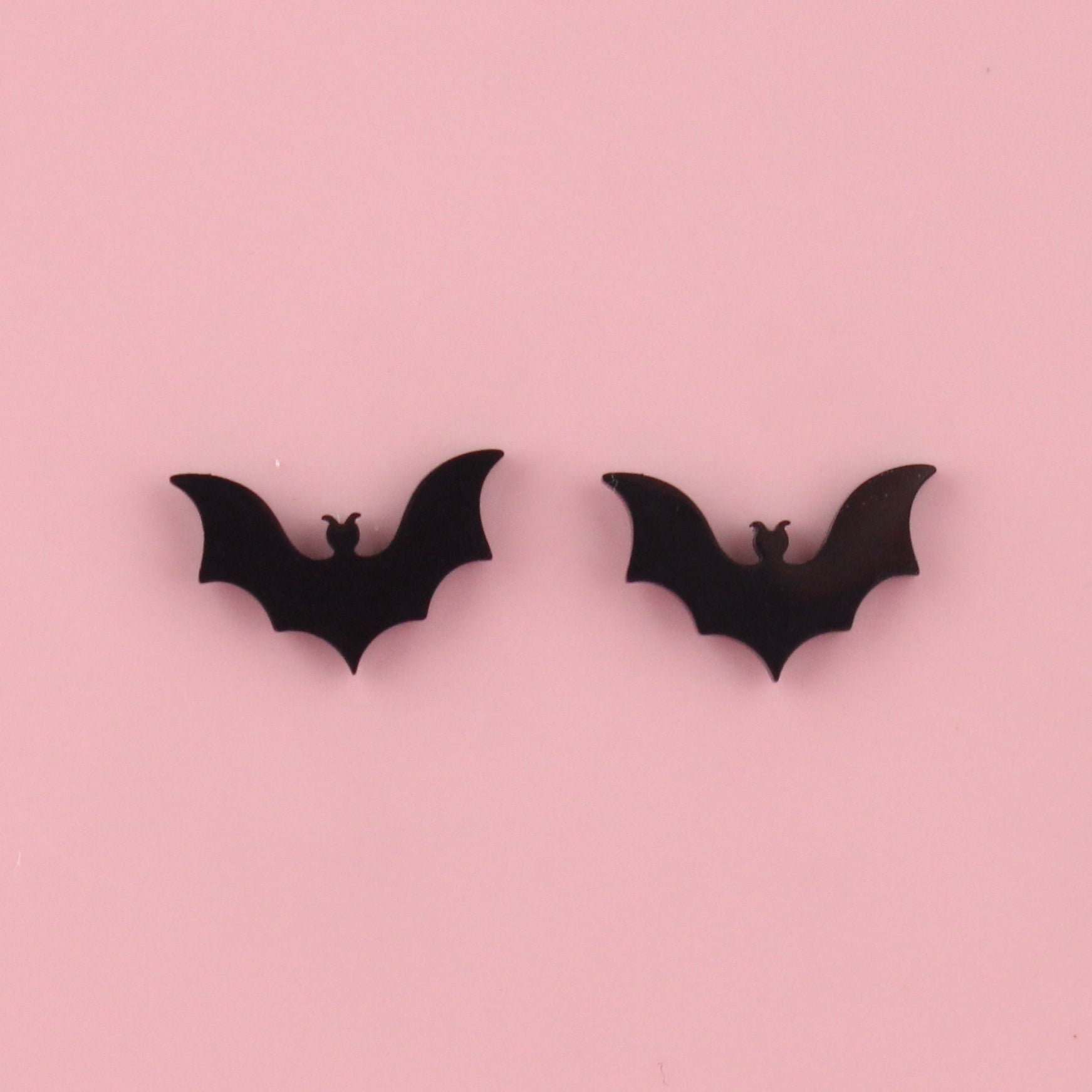 Bat Stud Earrings (Black)