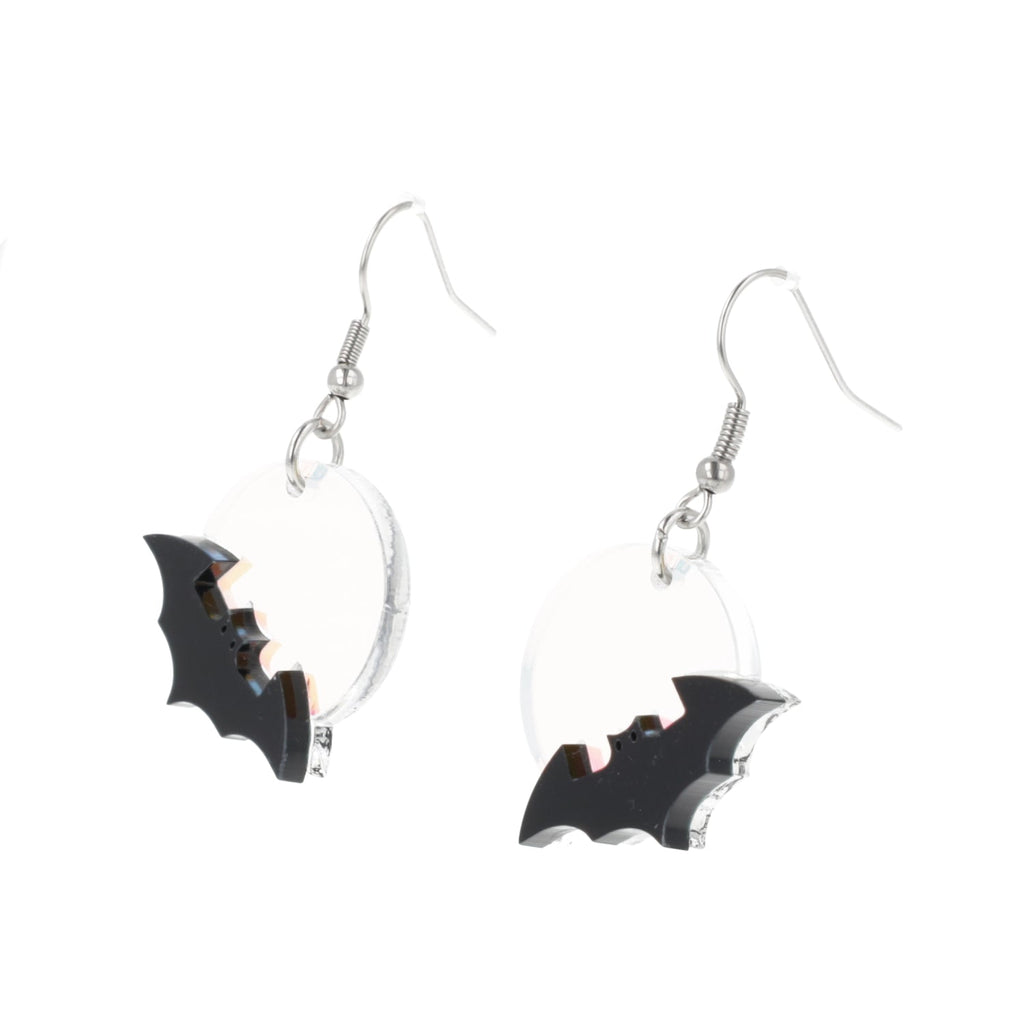 Bat On The Moon Earrings