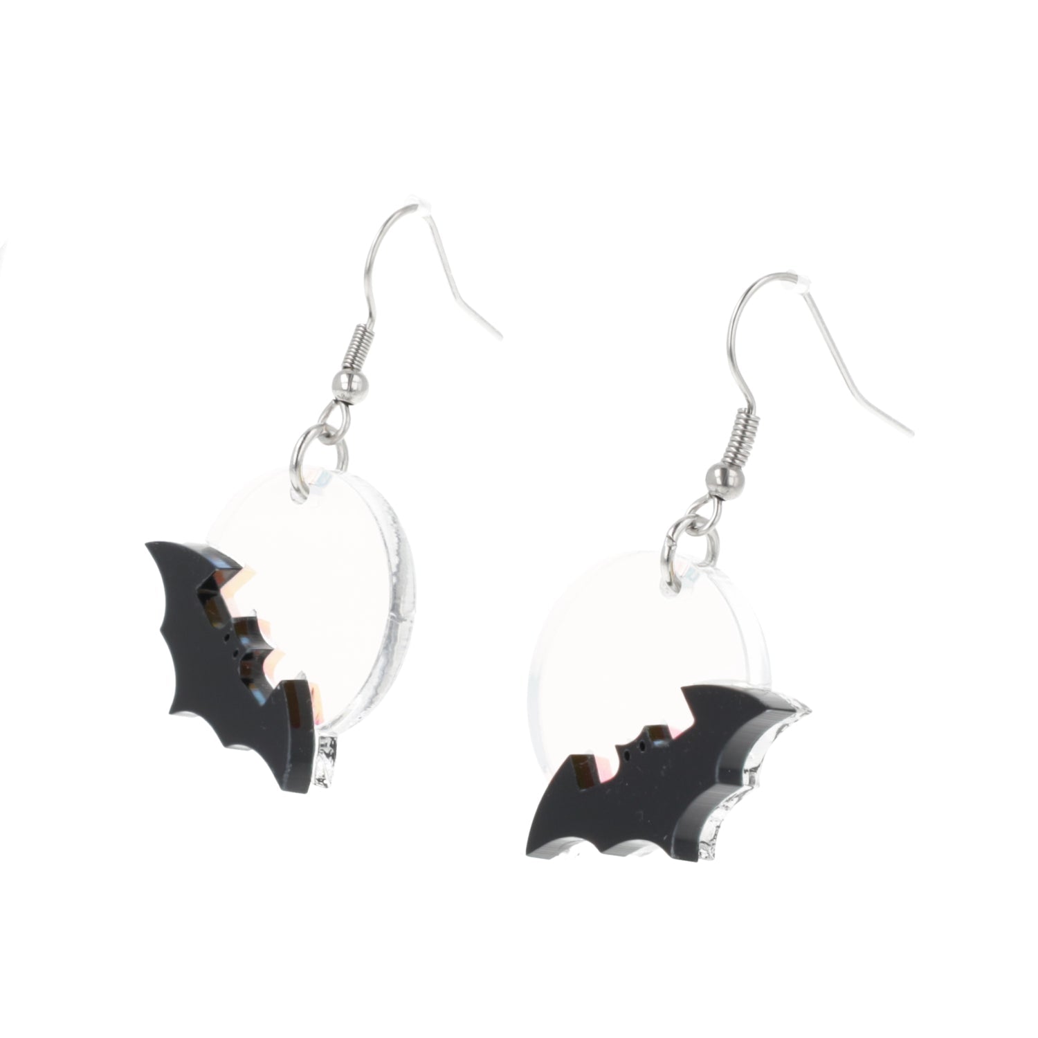 Bat On The Moon Earrings