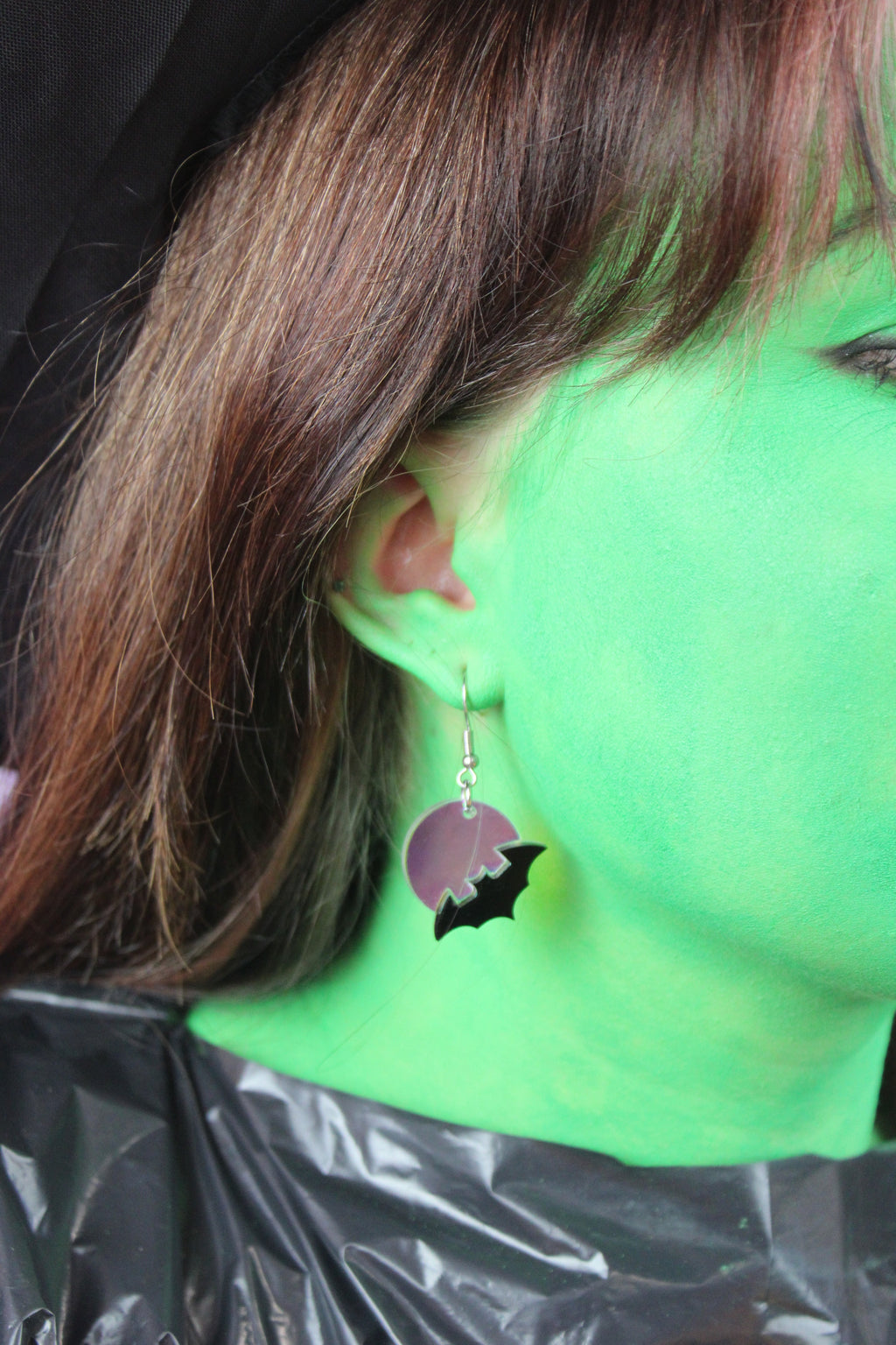 Bat On The Moon Earrings