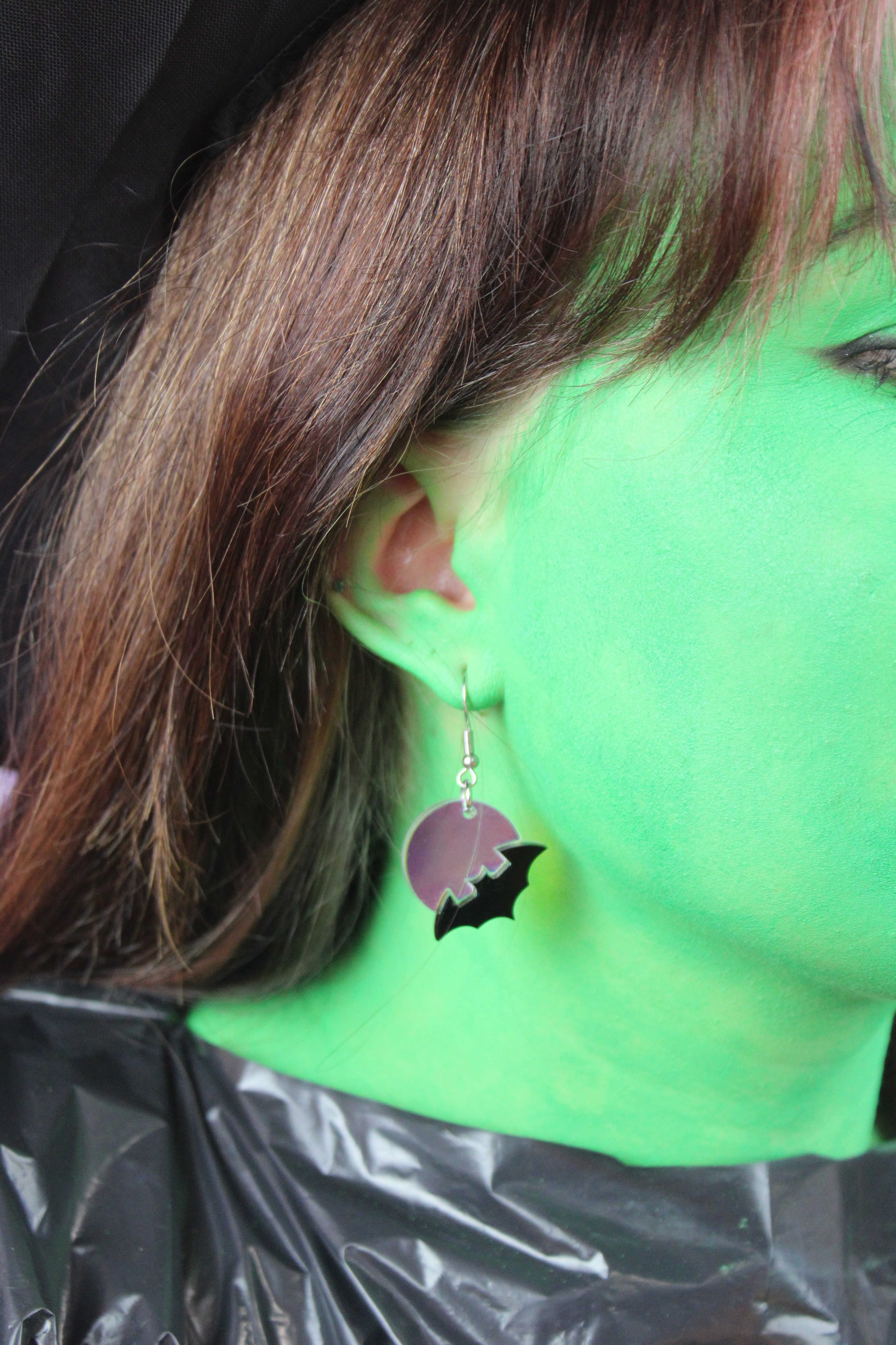 Bat On The Moon Earrings