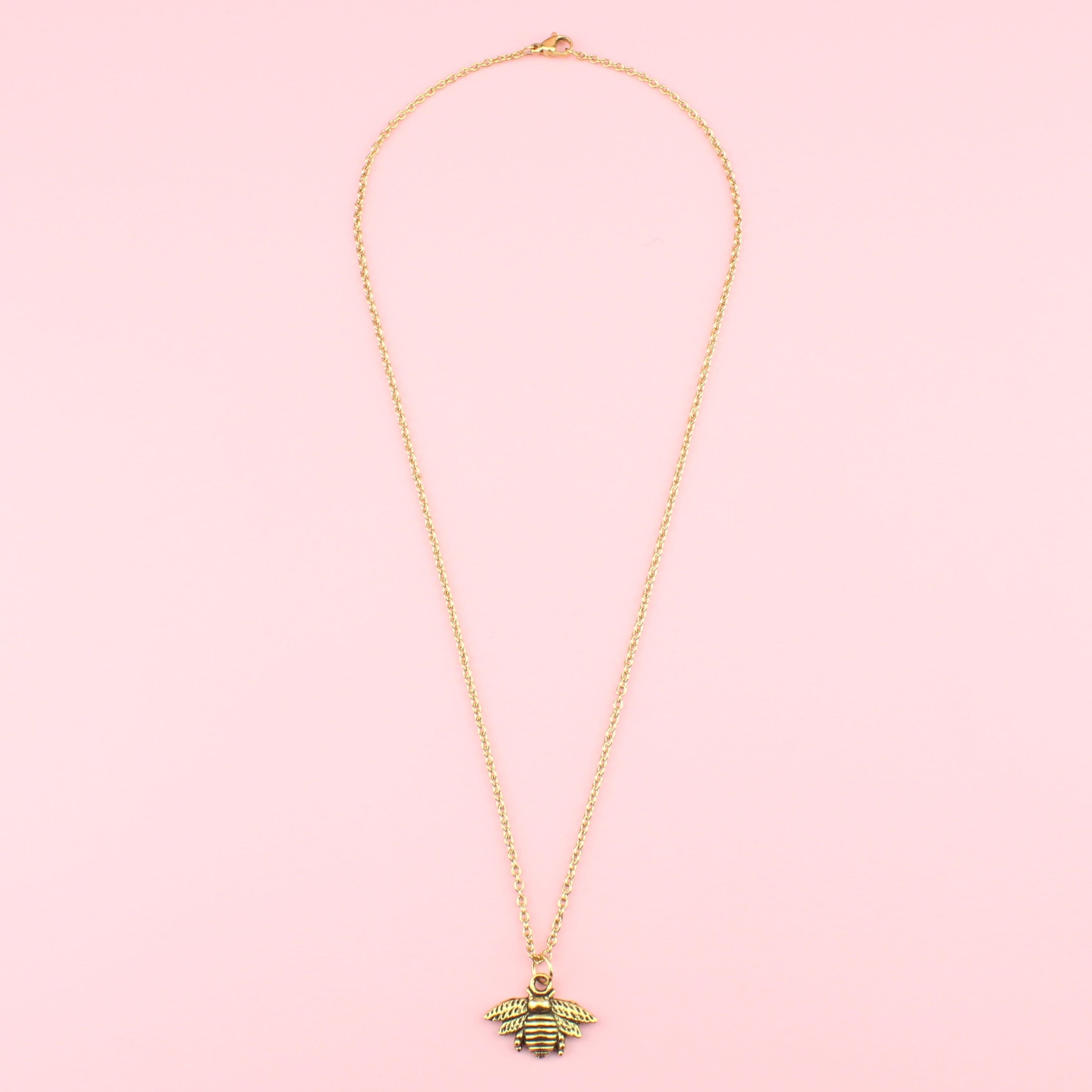 Antique Gold Bee Necklace
