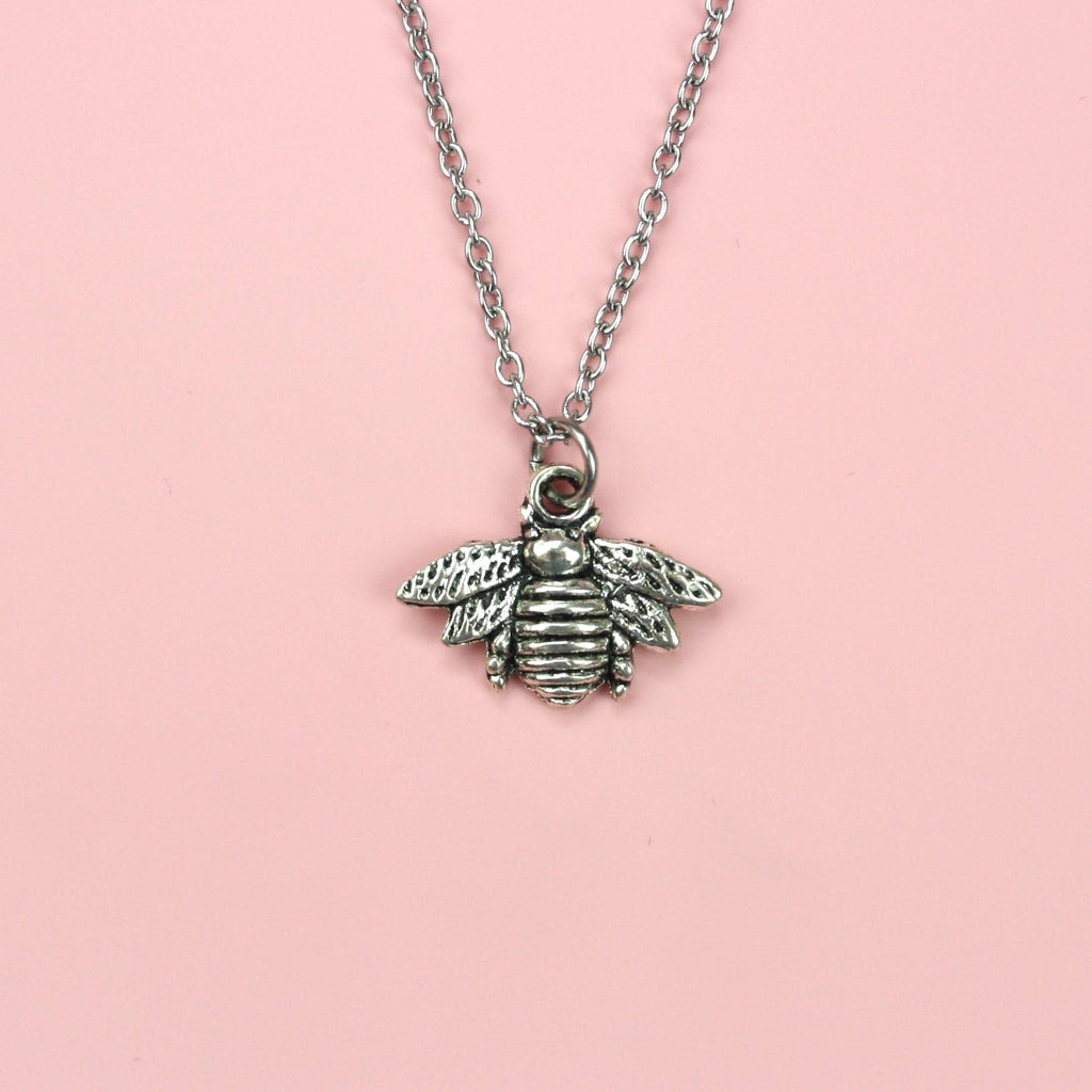 Antique Silver Bee Necklace