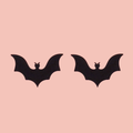 Bat Stud Earrings (Black)