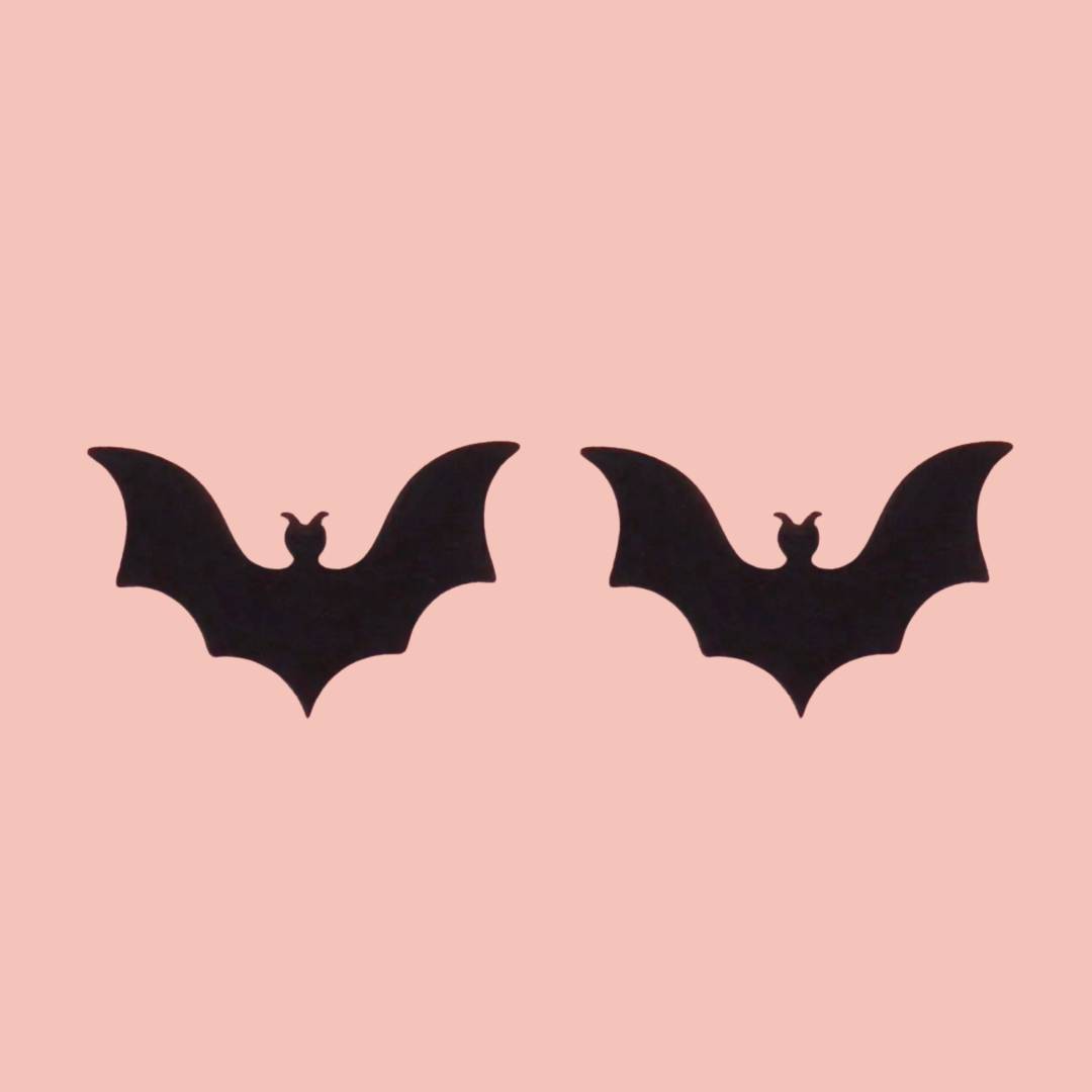 Bat Stud Earrings (Black)