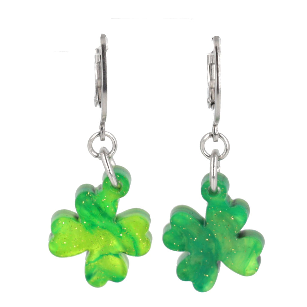 Ain't Over Til It's Clover Hoop Earrings