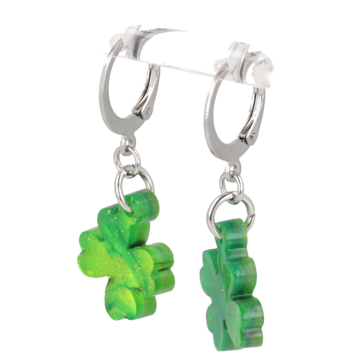 Ain't Over Til It's Clover Hoop Earrings