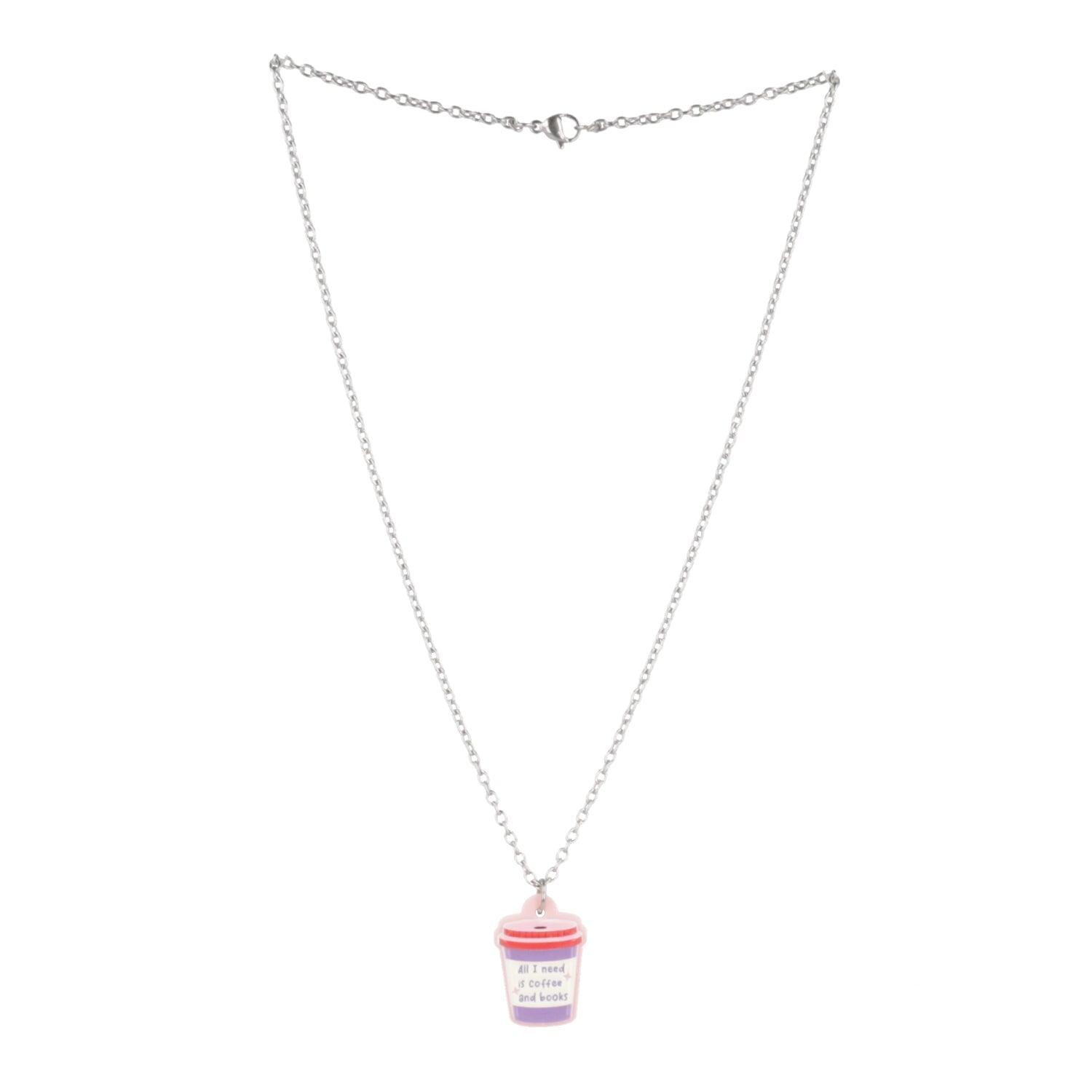 All I Need Is Coffee And Books Necklace
