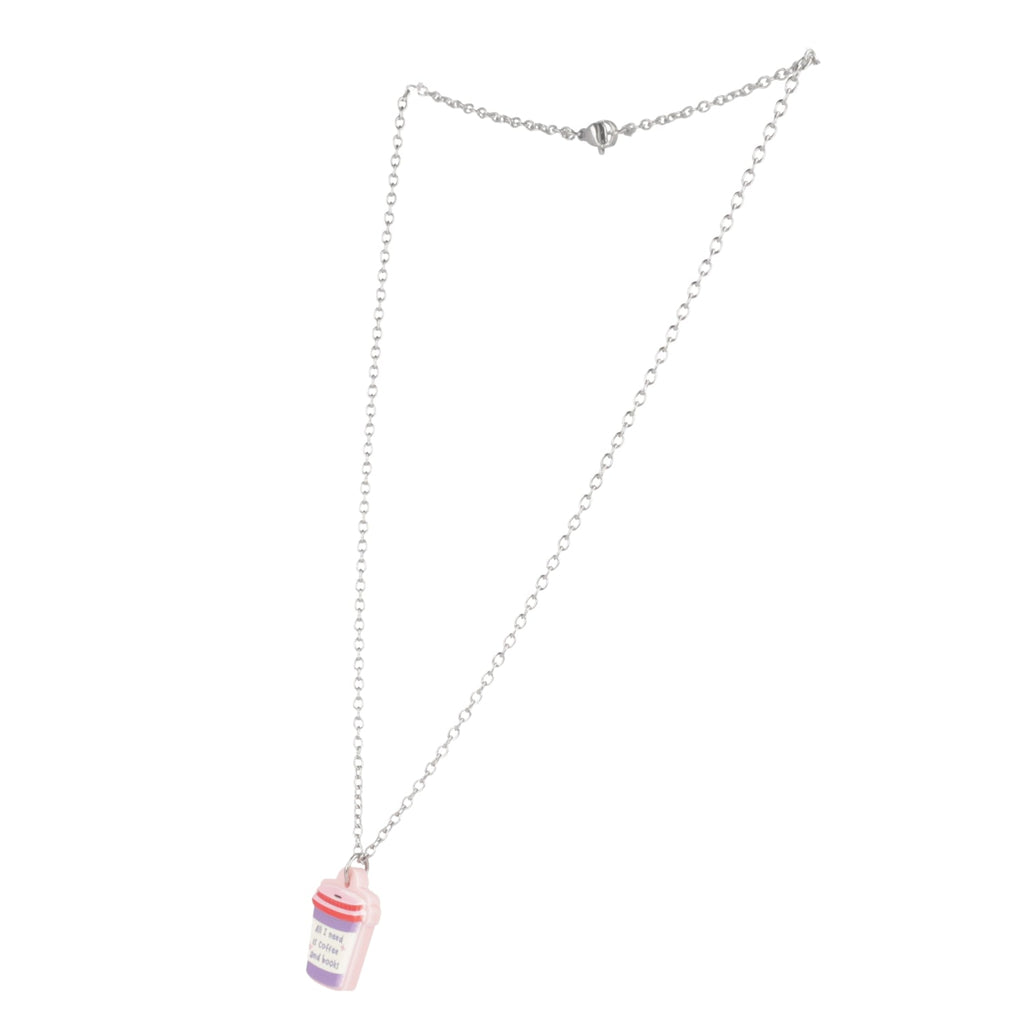 All I Need Is Coffee And Books Necklace