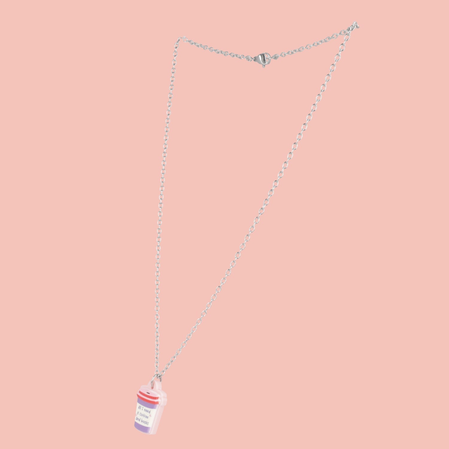 All I Need Is Coffee And Books Necklace