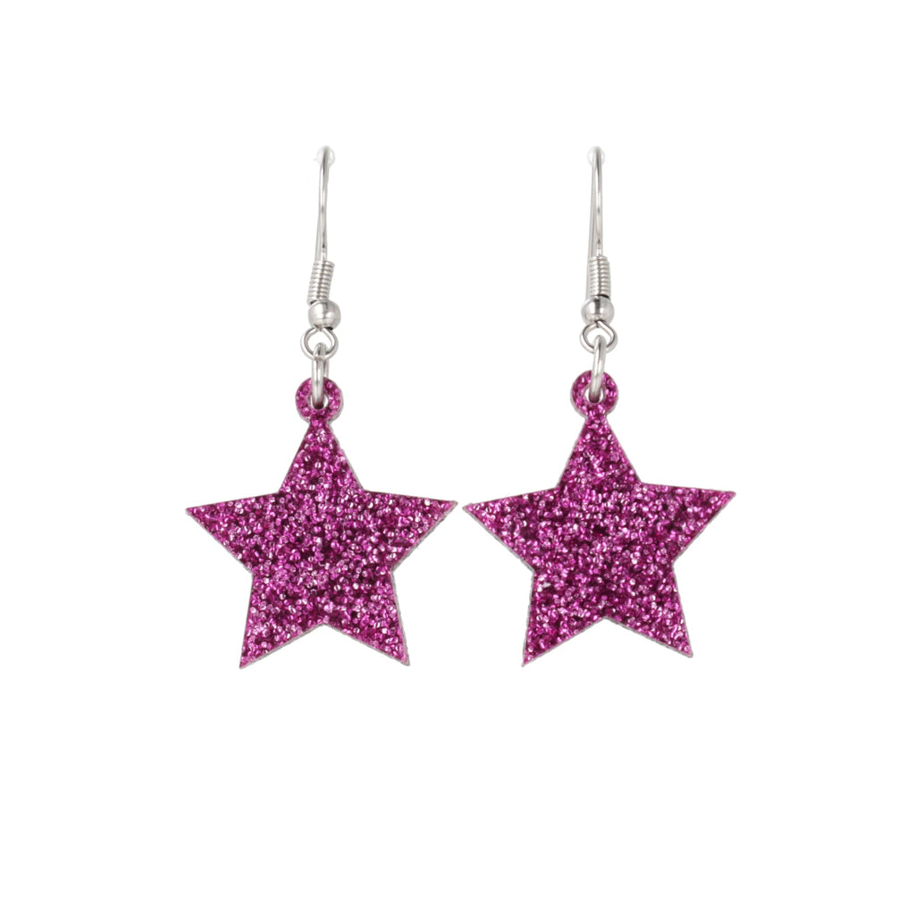 All That Glitters Purple Star Earrings