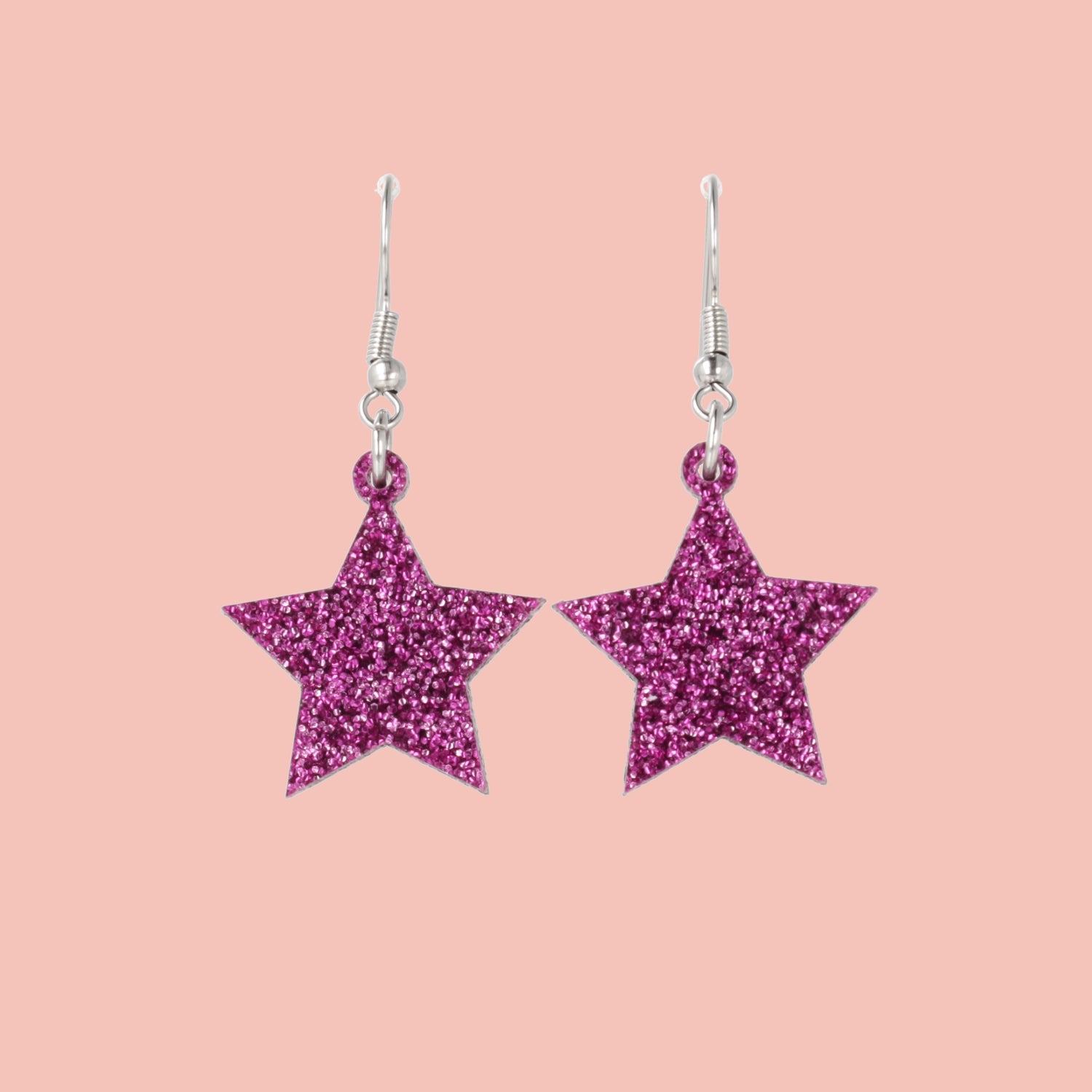 All That Glitters Purple Star Earrings
