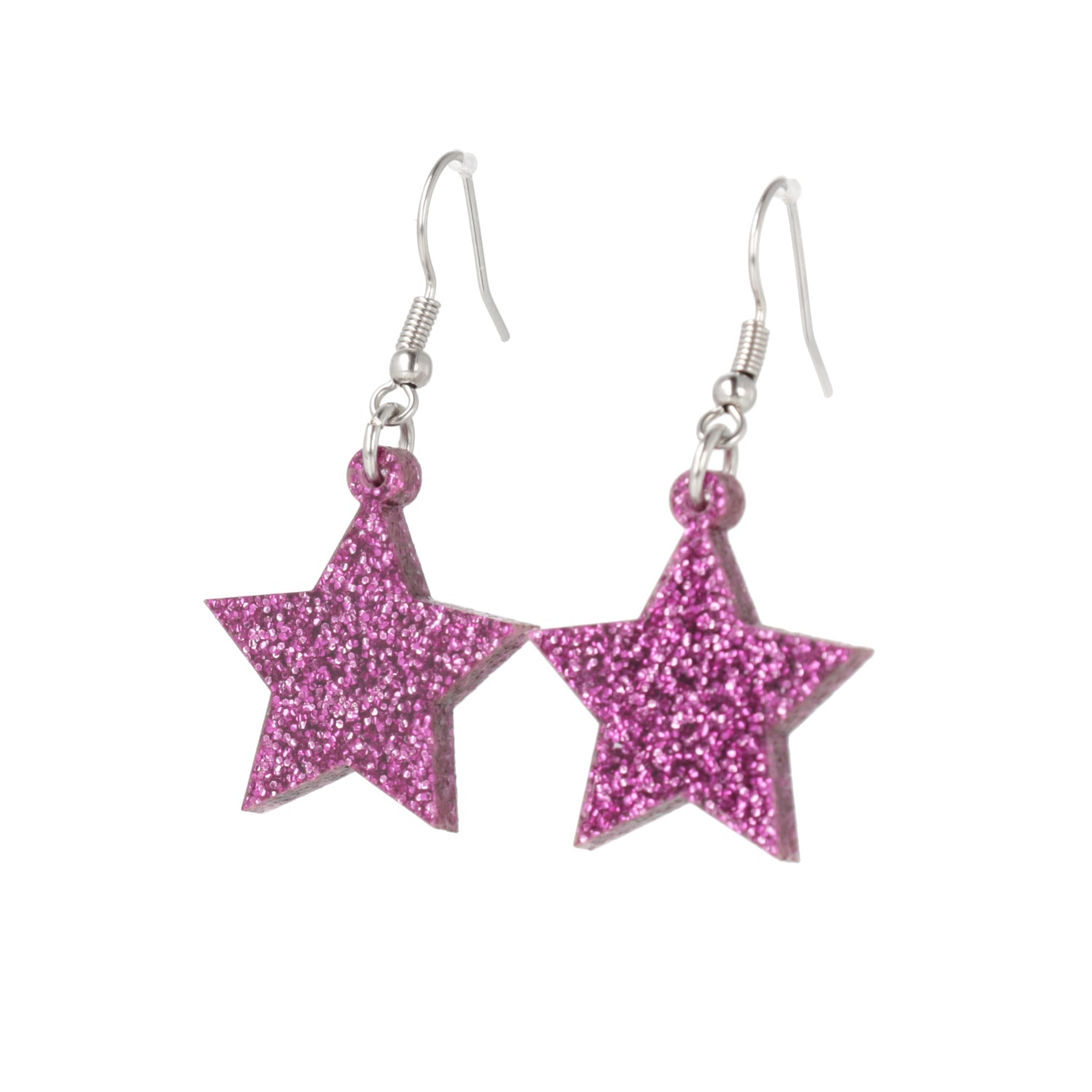 All That Glitters Purple Star Earrings