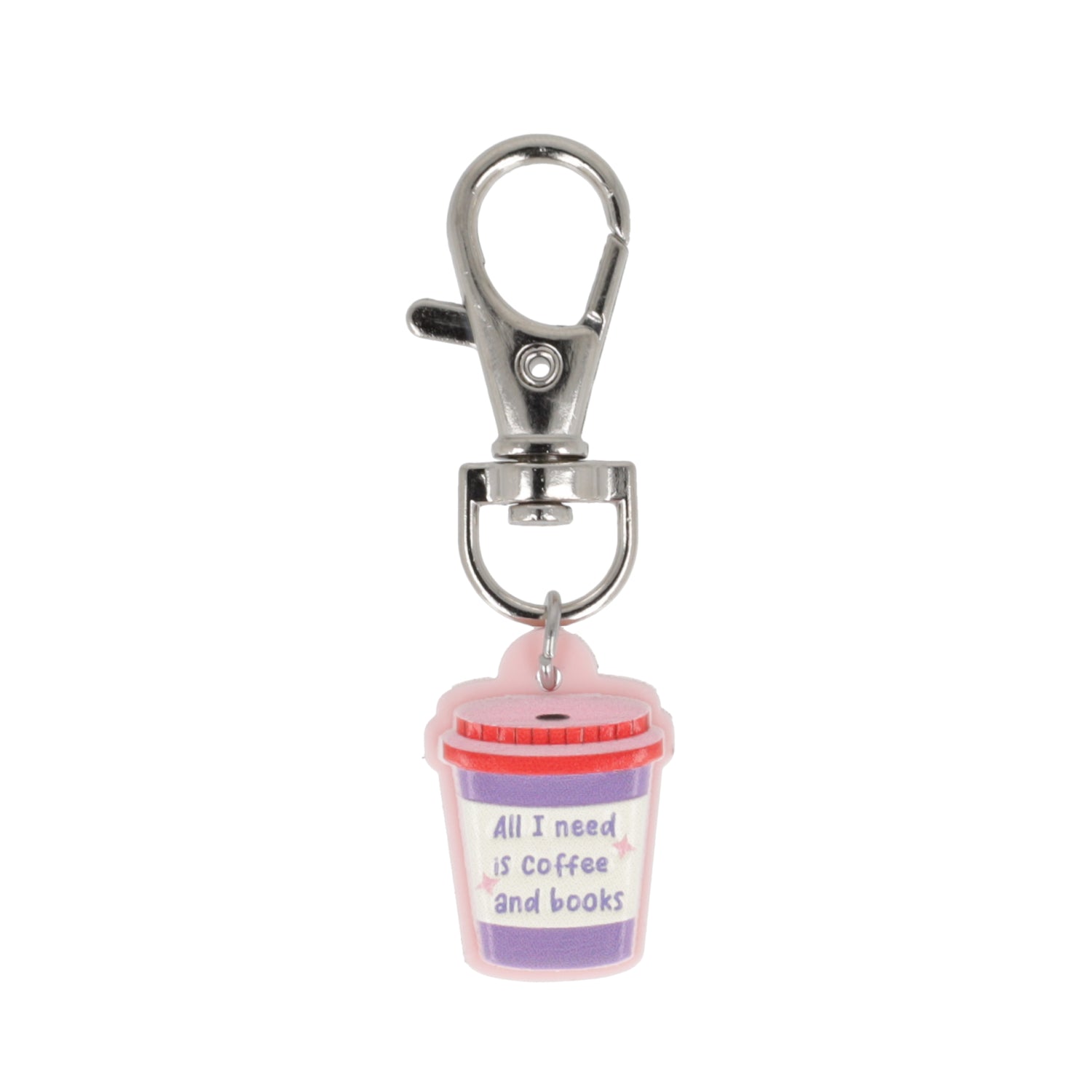 All I Need Is Coffee And Books Keyring/Bag Charm