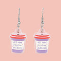 All I Need Is Coffee And Books Earrings