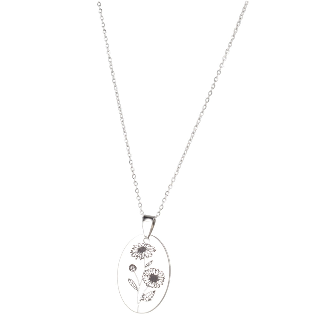 April Birth Flower Necklace - Daisy