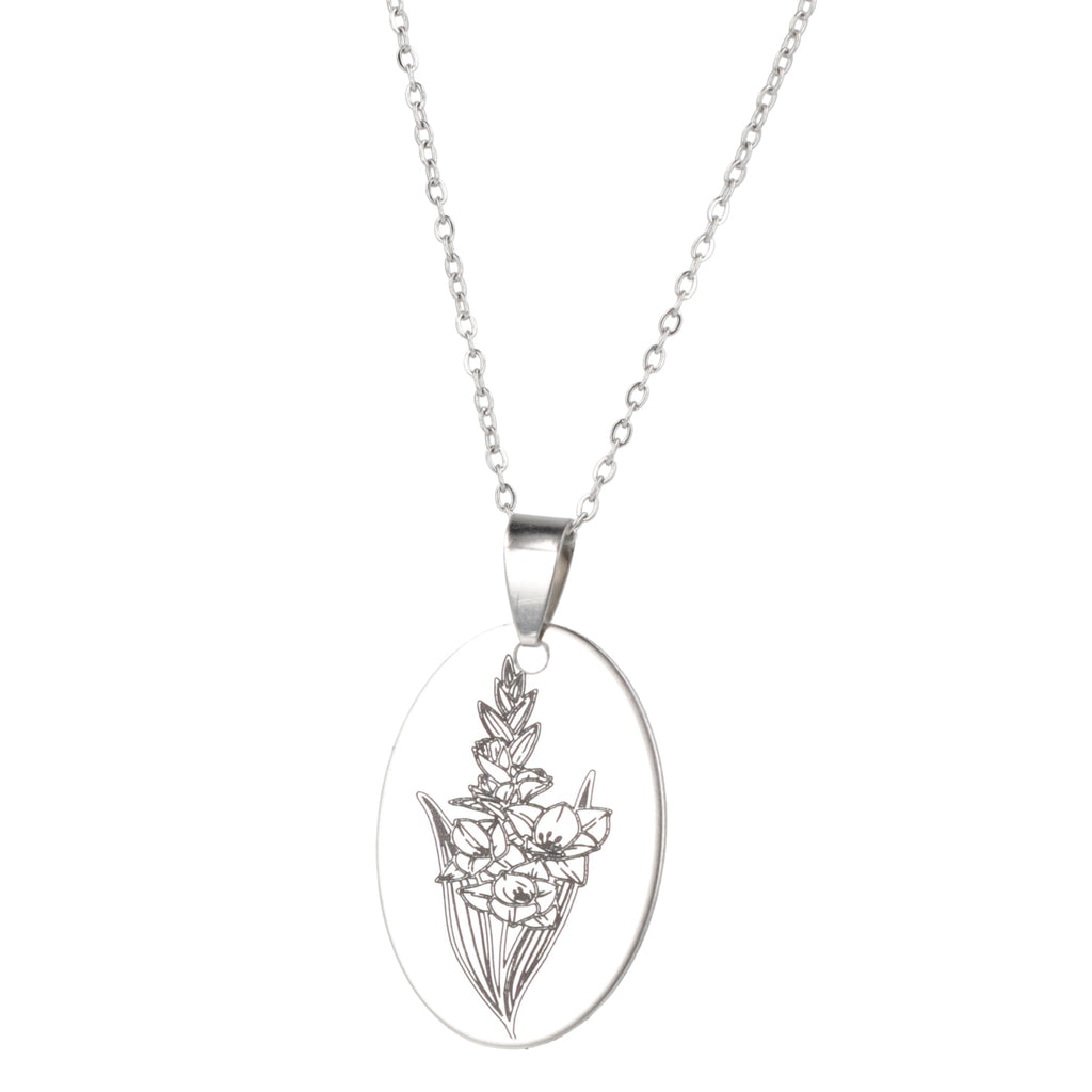 August Birth Flower Necklace - Gladiolus
