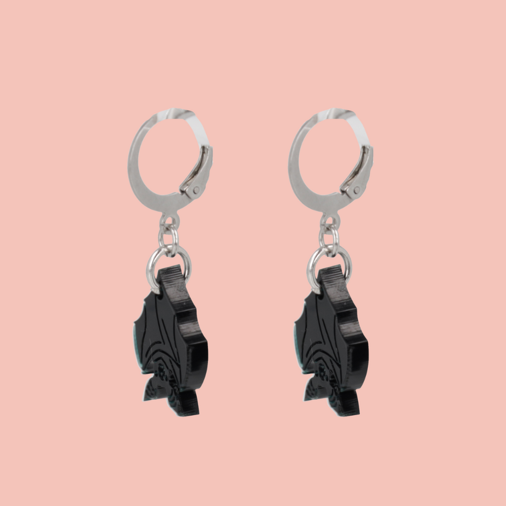 Bat Huggie Hoop Earrings