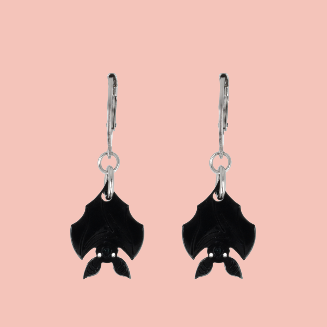 Bat Huggie Hoop Earrings